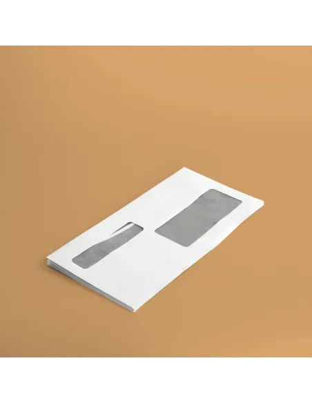 Buste doppia finestra 23x11,5 cm - bianco