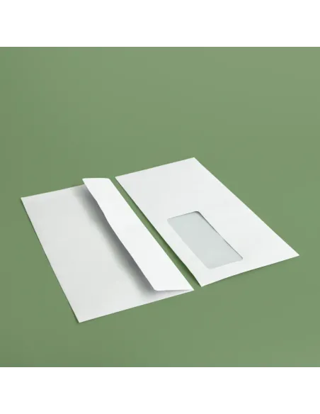 Buste commerciali con finestra 23x11 cm - bianco