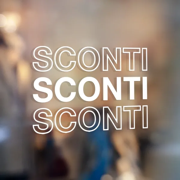 Vetrofanie saldi - sconti