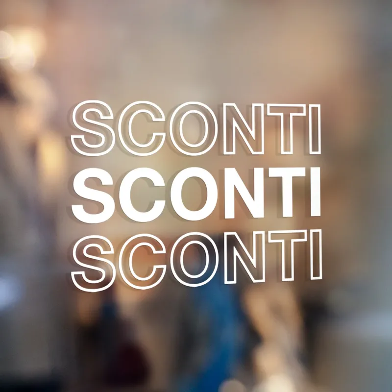 Vetrofanie saldi - sconti