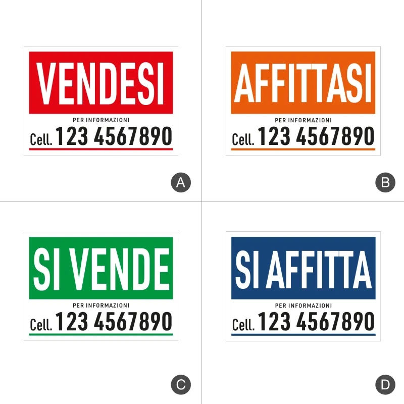 Cartelli vendesi - affittasi