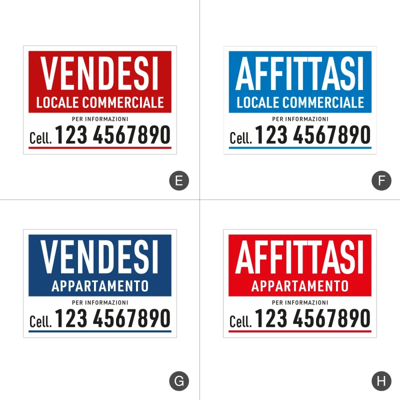 Cartelli vendesi - affittasi