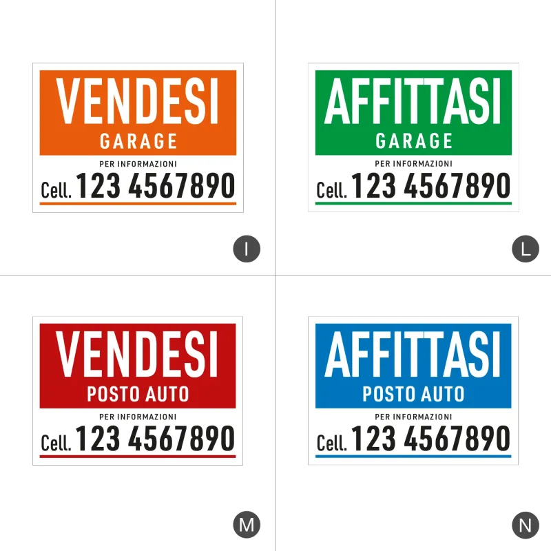 Cartelli vendesi - affittasi