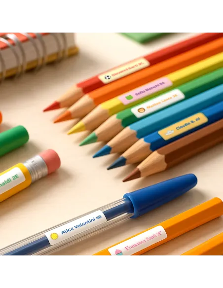 40 etichette per matite (45x10 mm)