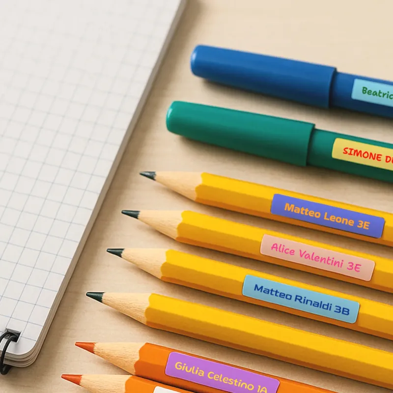 70 etichette per matite (40x8 mm)