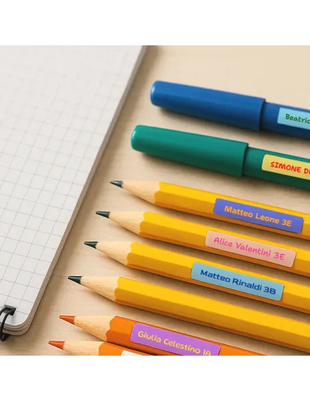 70 etichette per matite (40x8 mm)