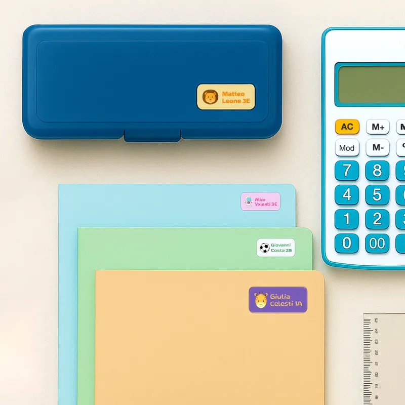 Set 101 pz etichette scuola