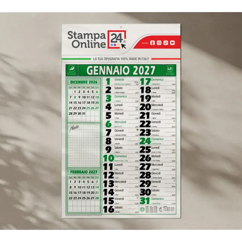 Calendari olandesi note