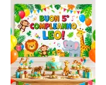 Poster retro tavolo torta bambini – decorazione per festa