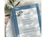 Menu matrimonio personalizzato pagina singola per mise en place eleganti ed eventi - StampaOnline24