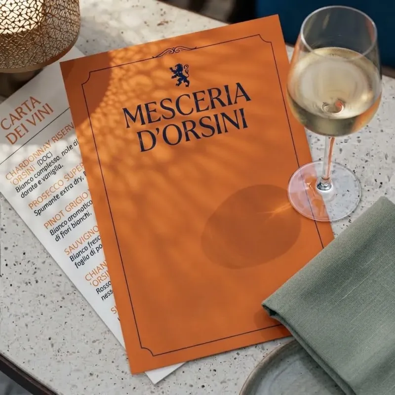 Menu senza piega foglio singolo personalizzato per ristorante e carta dei vini - StampaOnline24