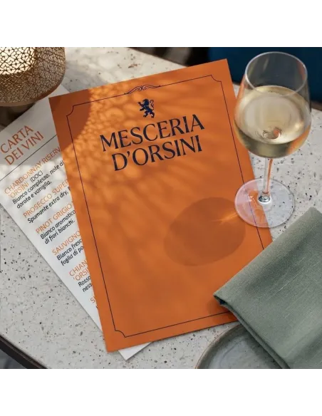 Menu senza piega foglio singolo personalizzato per ristorante e carta dei vini - StampaOnline24